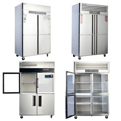 220V-240V/50HZ(60HZ) Нержавеющая сталь Вертикальный вертикальный морозильник холодильник для кухни